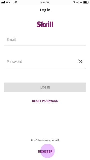 Archived Skrill mobile application-flow screen 08