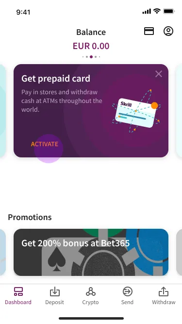 Archived Skrill mobile application-flow screen 24