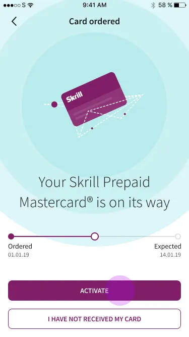 Archived Skrill mobile application-flow screen 25