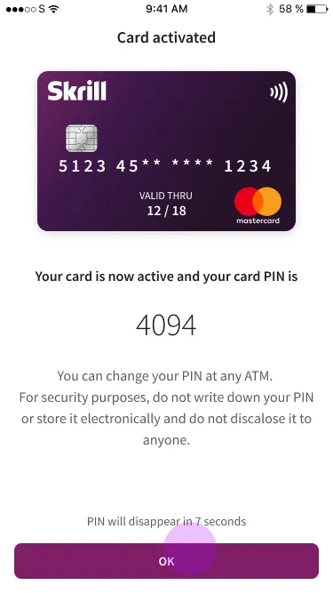 Archived Skrill mobile application-flow screen 27