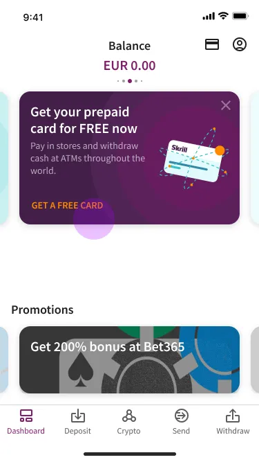 Archived Skrill mobile application-flow screen 32