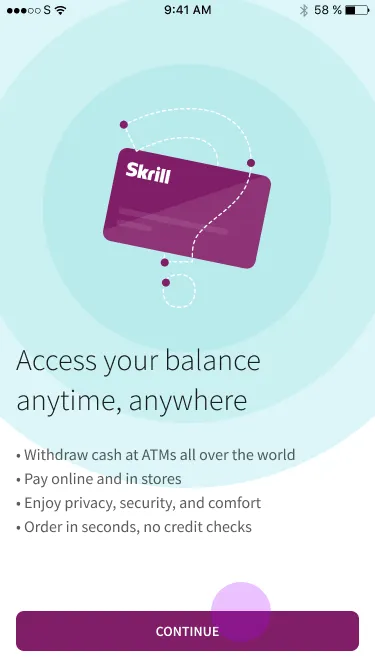 Archived Skrill mobile application-flow screen 33