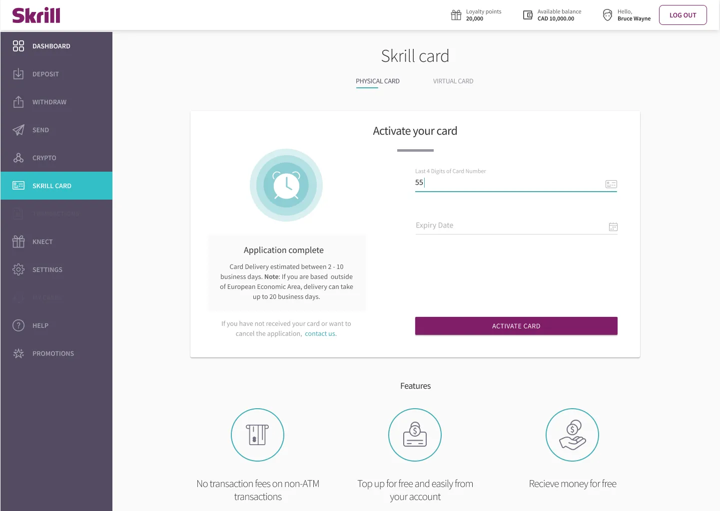 Archived Skrill desktop campaign and card-flow screen 07