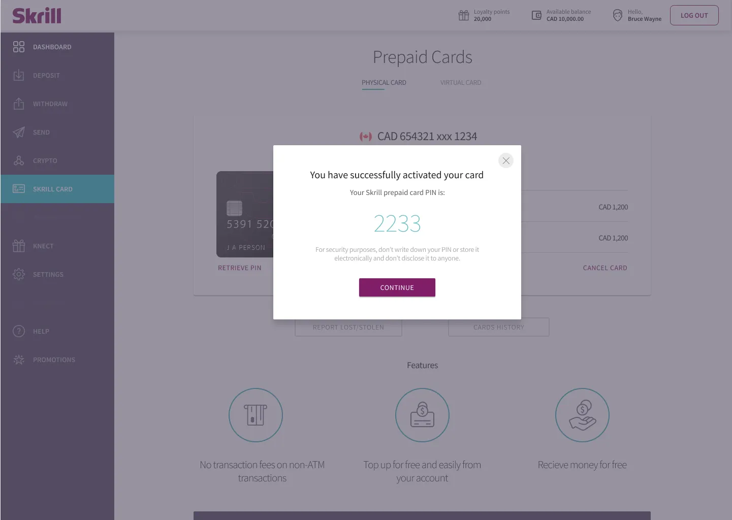 Archived Skrill desktop campaign and card-flow screen 08
